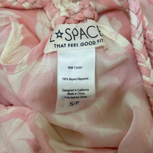 L Space Nicola Pink And White Floral Paradise Blooms Swim Cover Up Dress Small - Picture 11 of 11